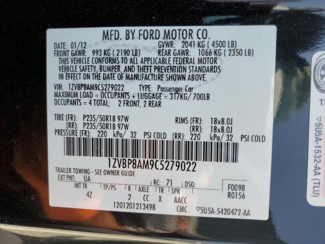 Photo 11 VIN: 1ZVBP8AM9C5279022 - FORD MUSTANG 