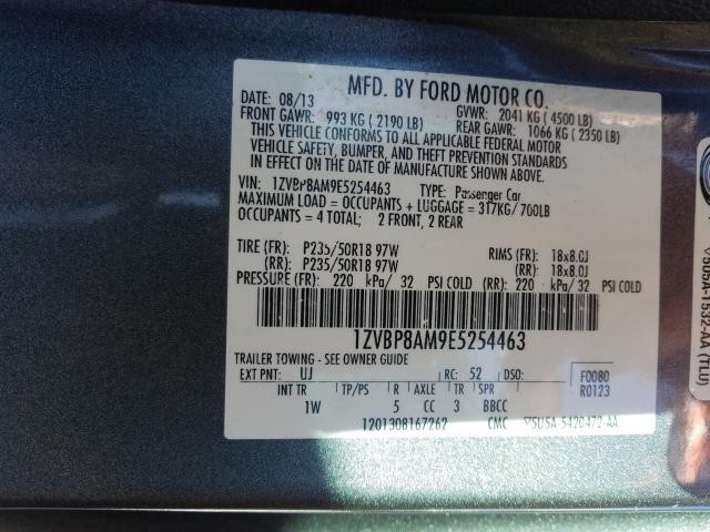 Photo 9 VIN: 1ZVBP8AM9E5254463 - FORD MUSTANG 