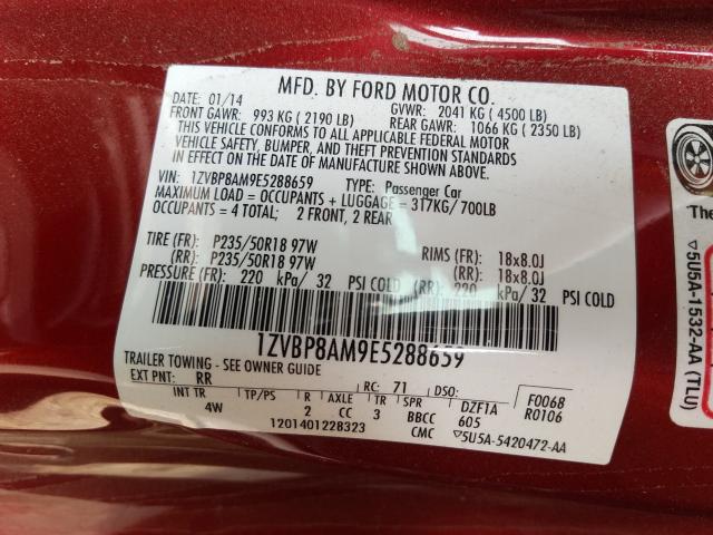 Photo 9 VIN: 1ZVBP8AM9E5288659 - FORD MUSTANG 