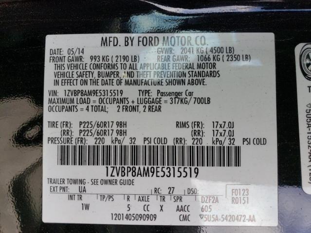 Photo 12 VIN: 1ZVBP8AM9E5315519 - FORD MUSTANG 