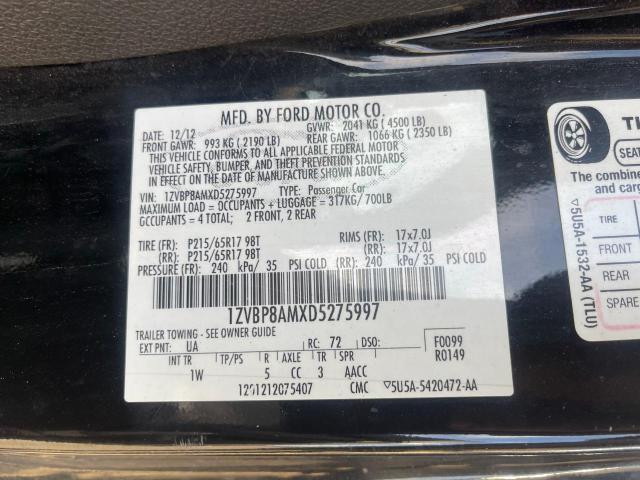 Photo 9 VIN: 1ZVBP8AMXD5275997 - FORD MUSTANG 