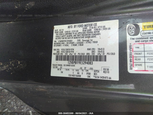 Photo 8 VIN: 1ZVBP8FF9E5294083 - FORD MUSTANG 