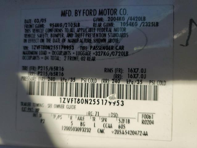 Photo 11 VIN: 1ZVFT80N255179953 - FORD ALL MODELS 