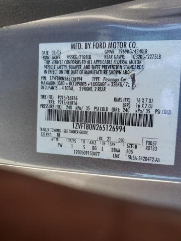 Photo 11 VIN: 1ZVFT80N265126994 - FORD MUSTANG 