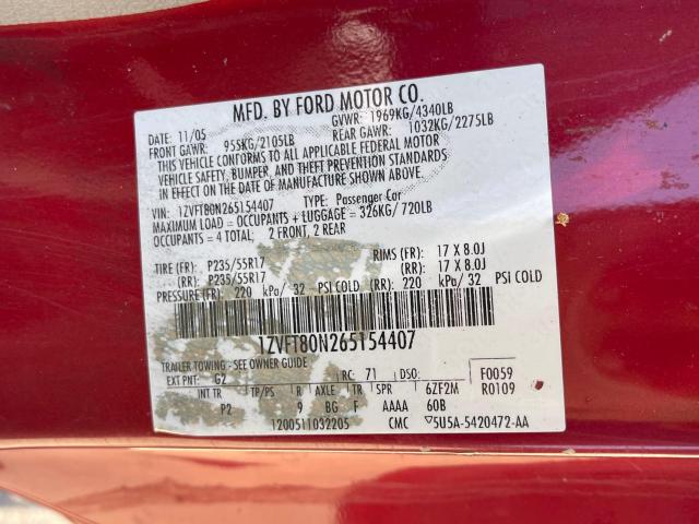 Photo 9 VIN: 1ZVFT80N265154407 - FORD MUSTANG 