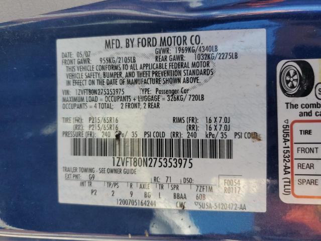 Photo 11 VIN: 1ZVFT80N275353975 - FORD MUSTANG 