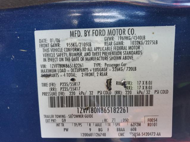 Photo 11 VIN: 1ZVFT80N865182261 - FORD MUSTANG 