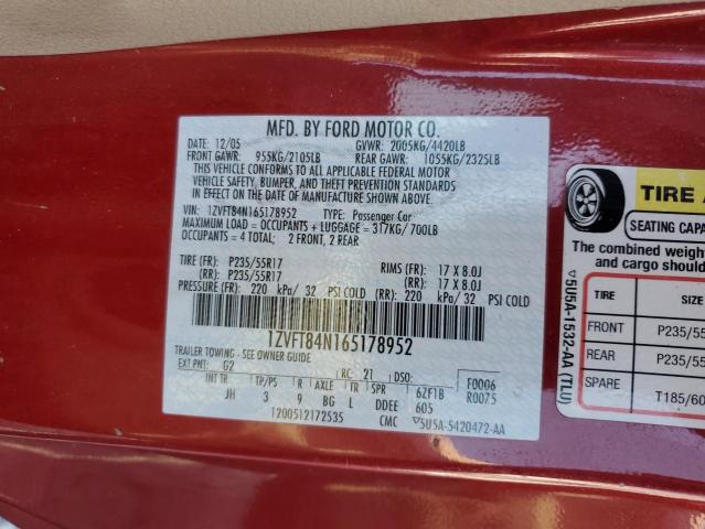 Photo 11 VIN: 1ZVFT84N165178952 - FORD MUSTANG 