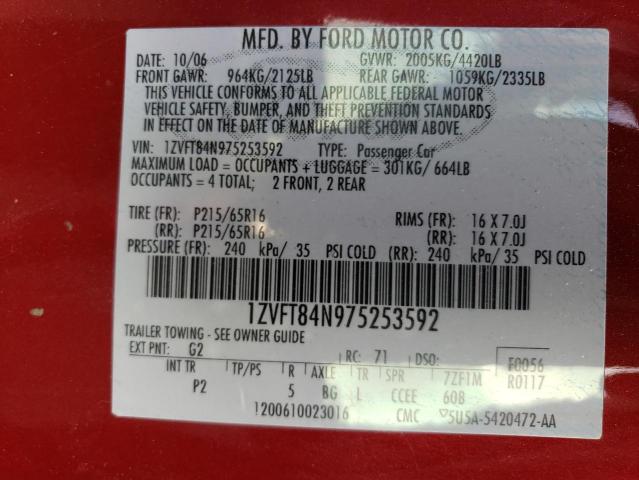 Photo 11 VIN: 1ZVFT84N975253592 - FORD ALL MODELS 