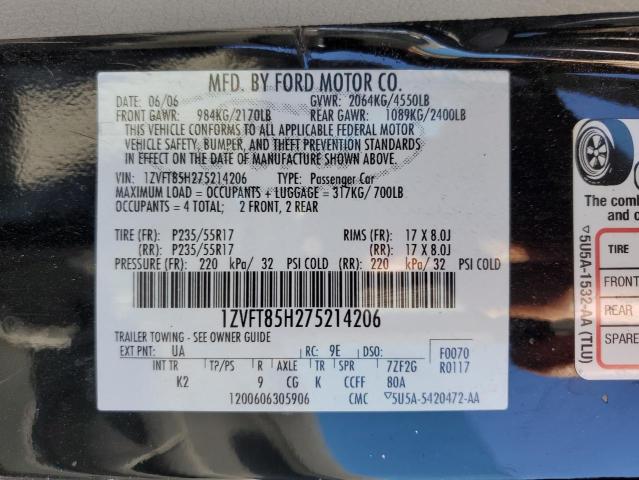 Photo 11 VIN: 1ZVFT85H275214206 - FORD MUSTANG 