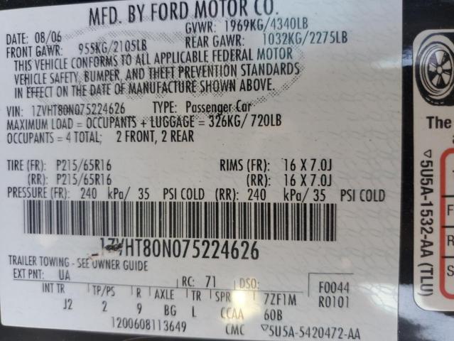 Photo 11 VIN: 1ZVHT80N075224626 - FORD ALL MODELS 