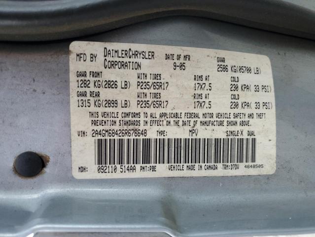 Photo 11 VIN: 2A4GM68426R676648 - CHRYSLER PACIFICA 