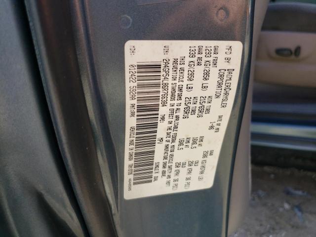 Photo 12 VIN: 2A4GP54L86R766384 - CHRYSLER MINIVAN 