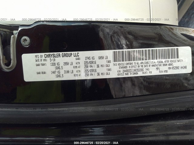 Photo 8 VIN: 2A4RR2D11AR356986 - CHRYSLER TOWN & COUNTRY 