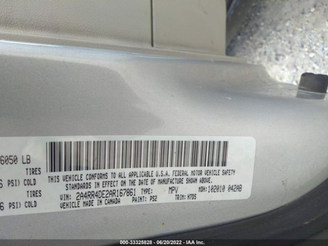 Photo 8 VIN: 2A4RR4DE2AR167861 - CHRYSLER TOWN & COUNTRY 