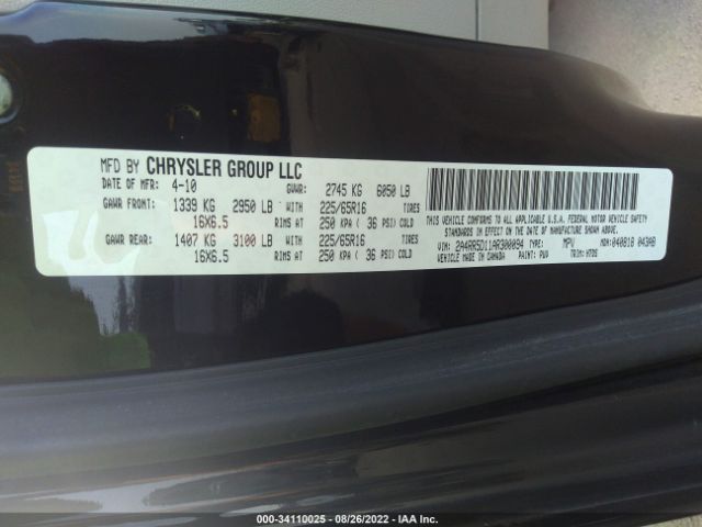 Photo 8 VIN: 2A4RR5D11AR300094 - CHRYSLER TOWN & COUNTRY 