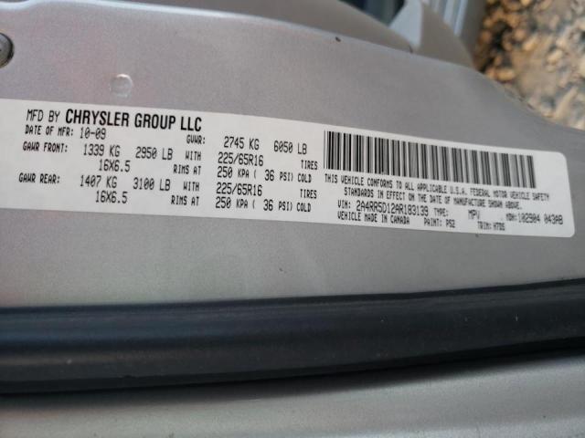 Photo 9 VIN: 2A4RR5D12AR183139 - CHRYSLER TOWN &AMP COU 