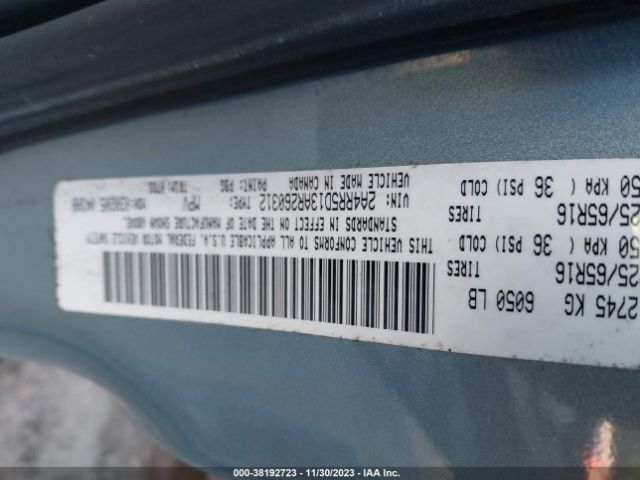 Photo 8 VIN: 2A4RR5D13AR260312 - CHRYSLER TOWN & COUNTRY 