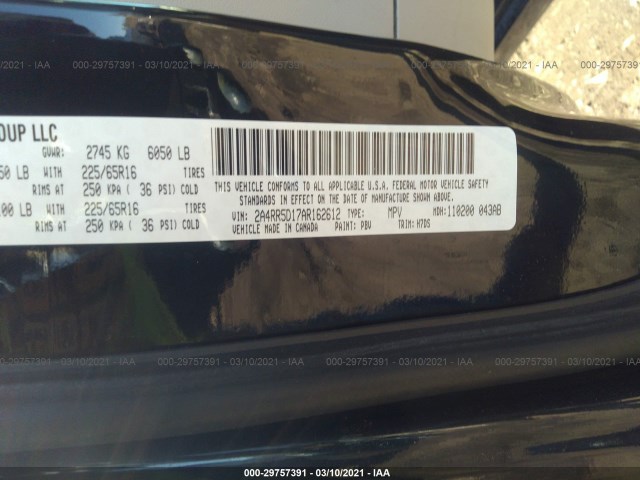 Photo 8 VIN: 2A4RR5D17AR162612 - CHRYSLER TOWN & COUNTRY 