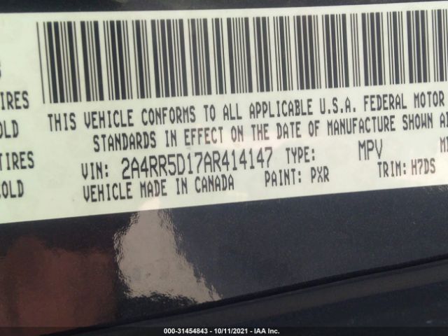 Photo 8 VIN: 2A4RR5D17AR414147 - CHRYSLER TOWN & COUNTRY 