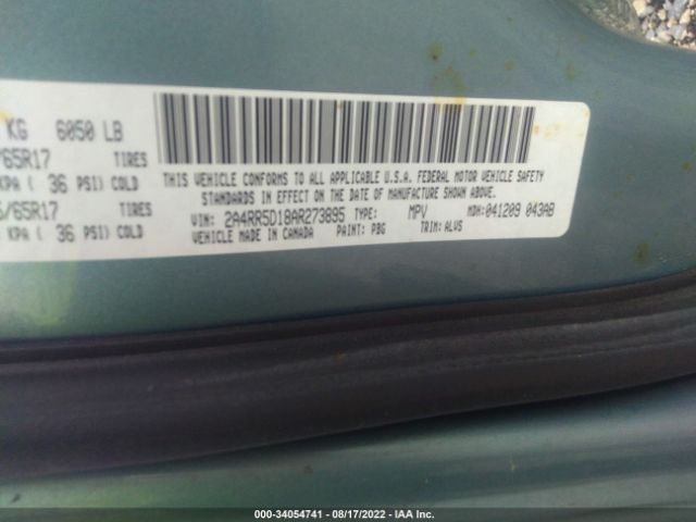 Photo 8 VIN: 2A4RR5D18AR273895 - CHRYSLER TOWN & COUNTRY 