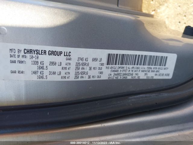 Photo 8 VIN: 2A4RR5D18AR492548 - CHRYSLER TOWN & COUNTRY 