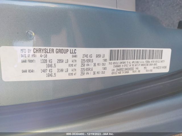 Photo 8 VIN: 2A4RR5D19AR309352 - CHRYSLER TOWN & COUNTRY 