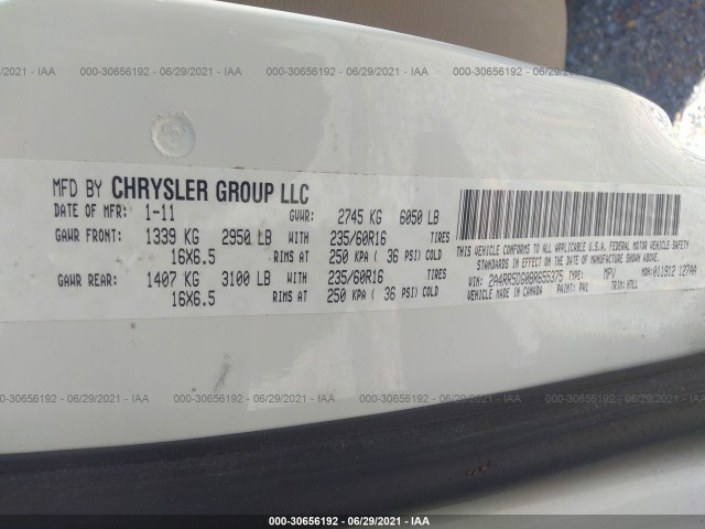 Photo 8 VIN: 2A4RR5DG0BR655375 - CHRYSLER TOWN & COUNTRY 