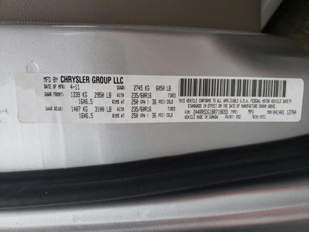 Photo 9 VIN: 2A4RR5DG1BR718693 - CHRYSLER TOWN &AMP COU 