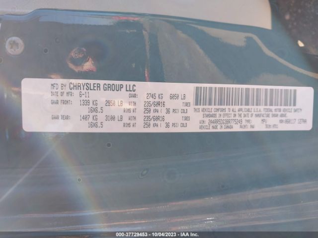 Photo 8 VIN: 2A4RR5DG3BR775249 - CHRYSLER TOWN & COUNTRY 