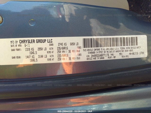 Photo 8 VIN: 2A4RR5DG4BR771176 - CHRYSLER TOWN & COUNTRY 