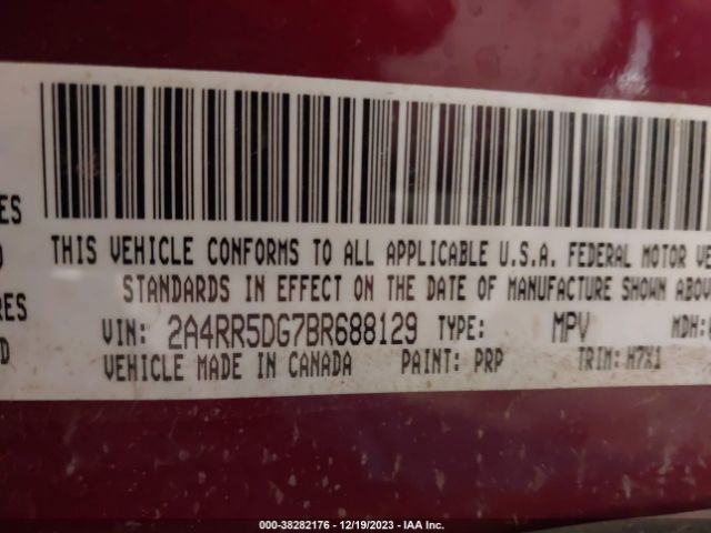 Photo 8 VIN: 2A4RR5DG7BR688129 - CHRYSLER TOWN & COUNTRY 