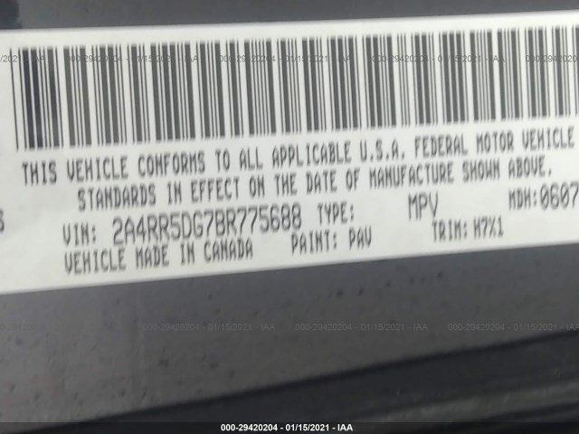 Photo 8 VIN: 2A4RR5DG7BR775688 - CHRYSLER TOWN & COUNTRY 