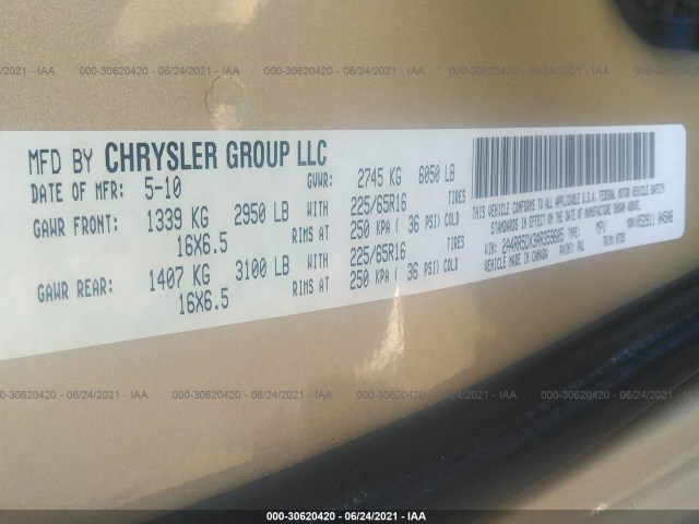 Photo 8 VIN: 2A4RR5DX3AR359605 - CHRYSLER TOWN & COUNTRY 