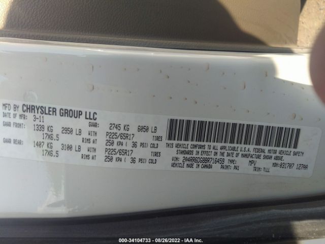 Photo 8 VIN: 2A4RR6DG8BR716459 - CHRYSLER TOWN & COUNTRY 