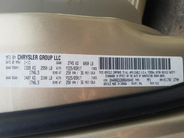 Photo 9 VIN: 2A4RR6DG9BR649449 - CHRYSLER TOWN & COU 