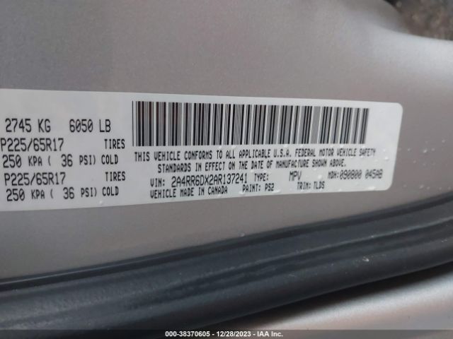 Photo 8 VIN: 2A4RR6DX2AR137241 - CHRYSLER TOWN & COUNTRY 