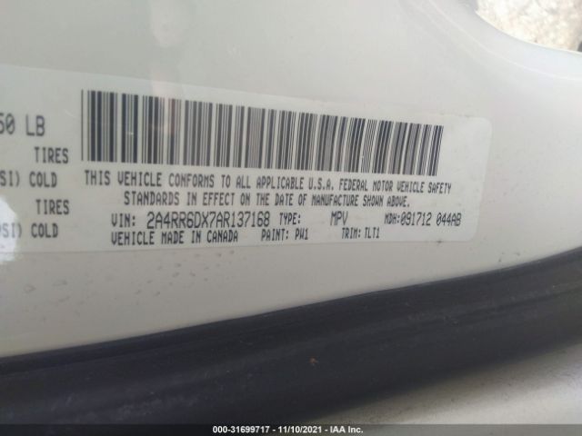 Photo 8 VIN: 2A4RR6DX7AR137168 - CHRYSLER TOWN & COUNTRY 