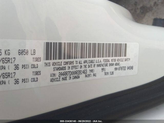 Photo 8 VIN: 2A4RR7DXXAR391463 - CHRYSLER TOWN & COUNTRY 