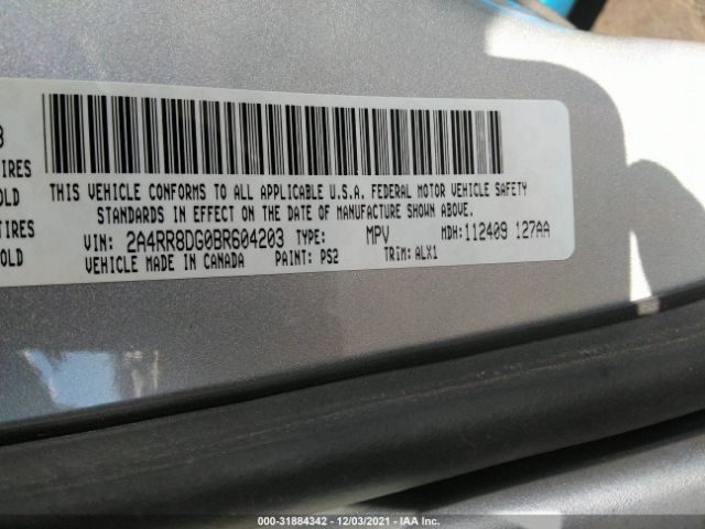 Photo 8 VIN: 2A4RR8DG0BR604203 - CHRYSLER TOWN & COUNTRY 