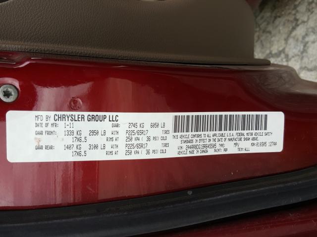 Photo 9 VIN: 2A4RR8DG1BR645505 - CHRYSLER TOWN & COU 