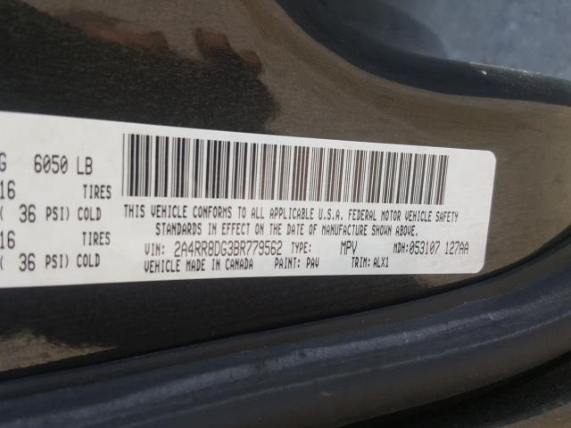 Photo 9 VIN: 2A4RR8DG3BR779562 - CHRYSLER TOWN & COU 