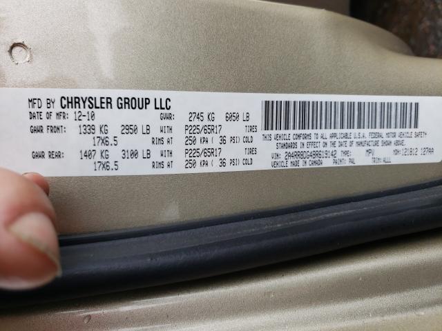 Photo 9 VIN: 2A4RR8DG4BR619142 - CHRYSLER TOWN &AMP COU 