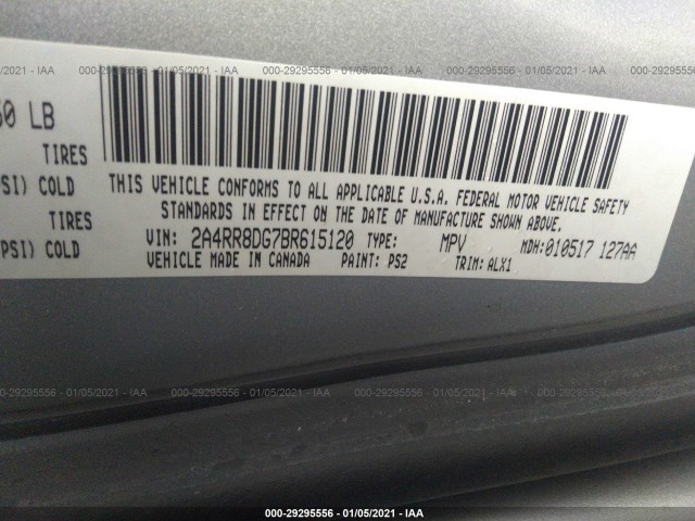 Photo 8 VIN: 2A4RR8DG7BR615120 - CHRYSLER TOWN & COUNTRY 