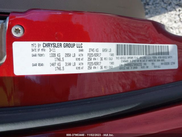 Photo 8 VIN: 2A4RR8DG7BR682252 - CHRYSLER TOWN & COUNTRY 