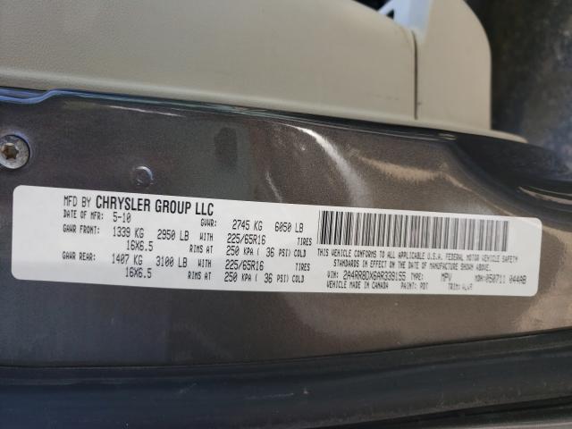 Photo 9 VIN: 2A4RR8DX6AR339155 - CHRYSLER TOWN &AMP COU 