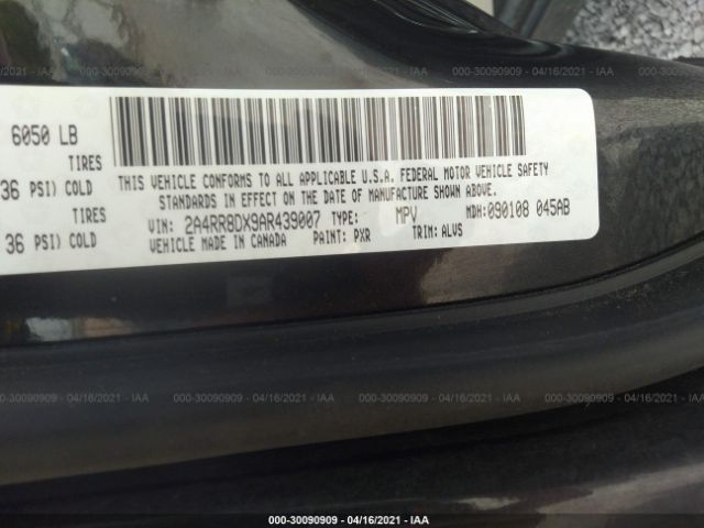 Photo 8 VIN: 2A4RR8DX9AR439007 - CHRYSLER TOWN & COUNTRY 