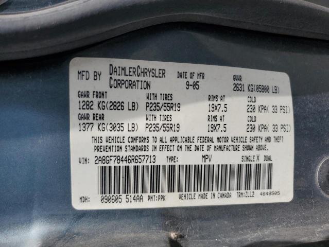 Photo 12 VIN: 2A8GF78446R657713 - CHRYSLER PACIFICA L 