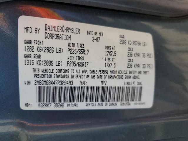 Photo 12 VIN: 2A8GM68X47R329493 - CHRYSLER PACIFICA T 