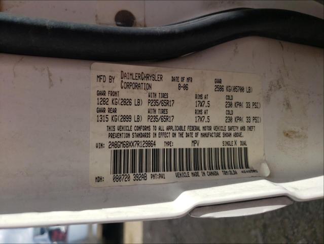 Photo 9 VIN: 2A8GM68XX7R129864 - CHRYSLER PACIFICA T 